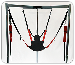 four point sling permitting natural body posture unlike five point slings that curve your back and neck